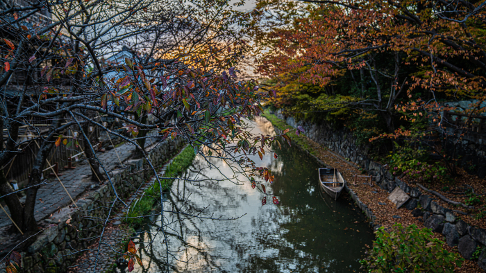 Autumn leaves in Hachimanbori