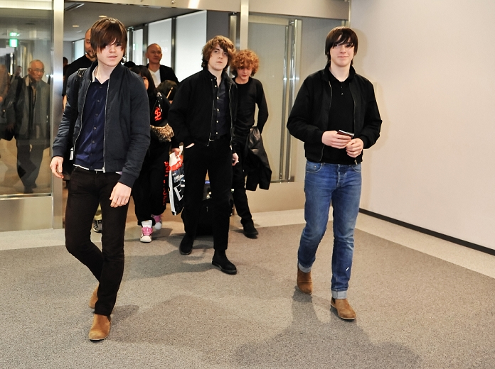 The Strypes, , Apr 23, 2013 : The Strypes, Evan Walsh, Pete O'Hanlon, Ross Farrelly, Josh McClorey, April 23, 2013, Tokyo, Japan : (L-R, Josh McClorey, Pete O'Hanlon, Evan Walsh and Ross Farrelly) Irish rhythm and blues band, The Strypes arrive at Narita International Airport in Chiba prefecture, Japan on April 23, 2013.