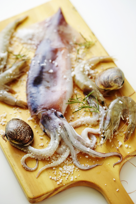 Squid, clams, shrimp, seafood and sea food images