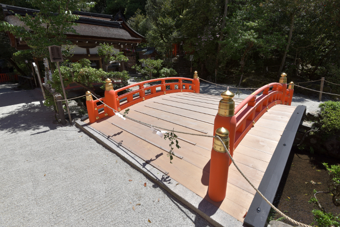 Fresh greenery at Kamigamo Shrine, Narano creek, Tama-bashi Bridge, Kita-ku, Kyoto City