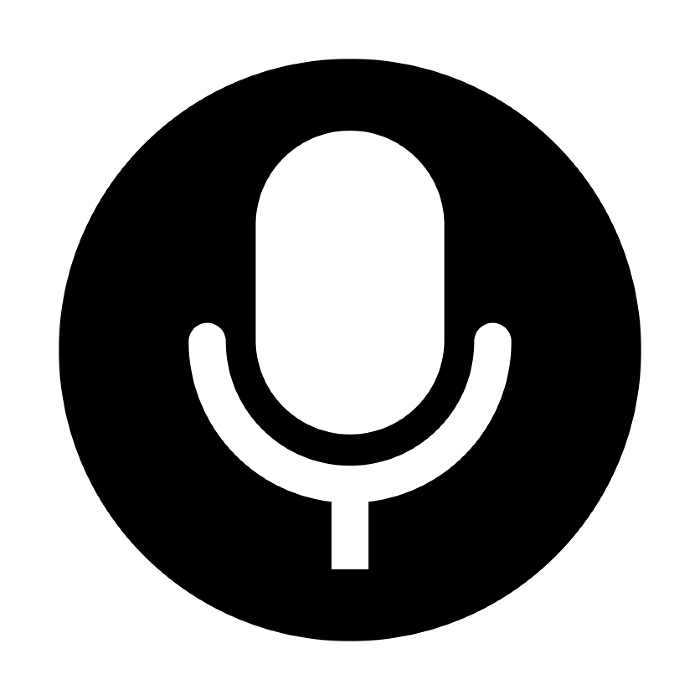 Voice button icon. Microphone button. Vector.