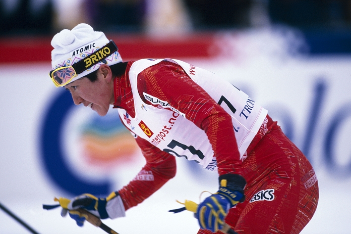 Fumiko Aoki (JPN)
FEBRUARY 21 - March 1, 1997 - Cross Country Skiing :.
Fumiko Aoki of Japan in action during the 1997 FIS Nordic World Ski Championships Women's Cross Country in Trondheim, Norway.
  (Photo by Jun Tsukida/AFLO SPORT) [4061].