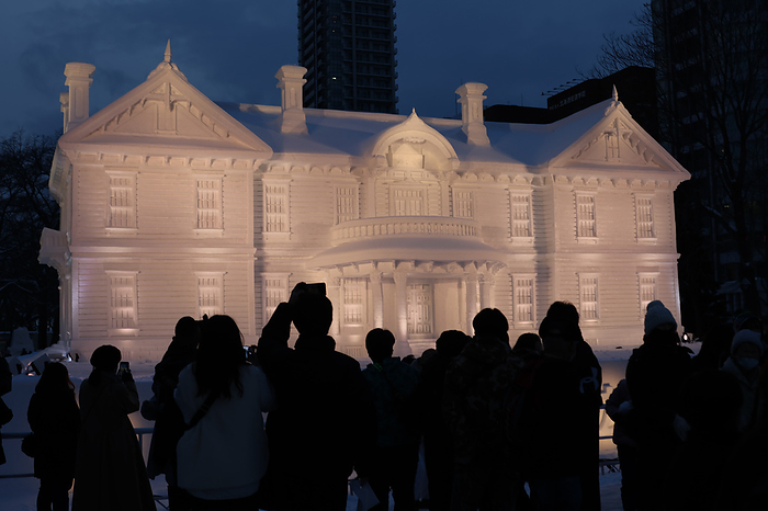 73rd Sapporo Snow Festival 73rd Sapporo Snow Festival, February 11, 2023   The Sapporo Snow Festival opens for the first time since 2020. Following the cancelation of the event in 2021 and 2022, organizers decided to have a scaled down festival for 2023. The snow festival is held annually for one week in early February at Odori Park showcasing snow and ice sculptures. This year s snow festival, commemorates the 100th anniversary of the City of Sapporo.  Photo by AFLO 