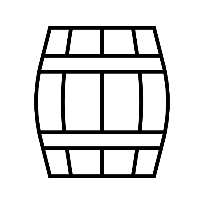 Simple barrel icon. Vessel. Vector.