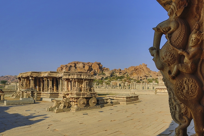 Karnataka, India South India, India, Karnataka State, Hampi City, ruins of Vijayanagar City XV century, W.H., Vittala Temple