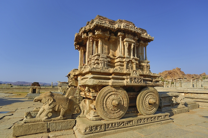 Karnataka, India South India, India, Karnataka State, Hampi City, ruins of Vijayanagar City XV century, W.H., Vittala Temple