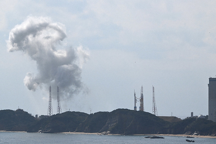 First H3 rocket launch aborted. The first H3 rocket whose launch was aborted at 10:38 a.m. on February 17, 2023, in Minamitane Town, Kagoshima Prefecture  photo by Hitoko Tokuno.