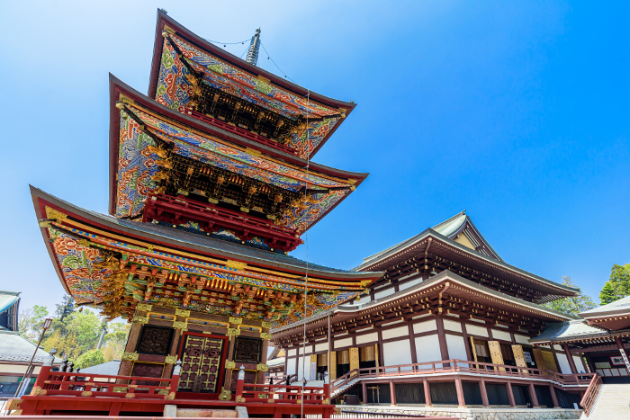 Naritasan Shinshoji Temple Main Hall and Three-story Pagoda Narita City Chiba Prefecture