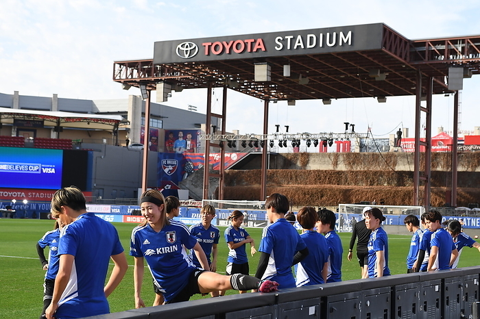 2023 SheBelieves Cup Japan players during a training session ahead of the 2023 SheBelieves Cup soccer match against Canada at Toyota Stadium in Frisco, Texas, United States, February 21, 2023.  Photo by JFA AFLO 