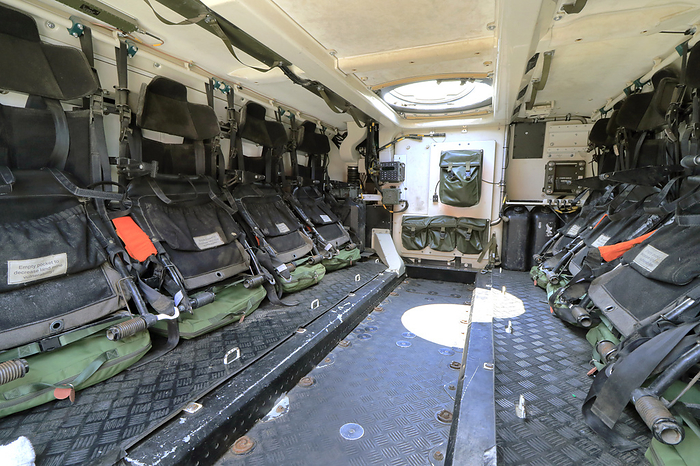 Inside a Viking armored car Taken on the deck of Albion