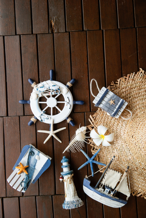 Straw hat and summer image accessories Summer/vacation image