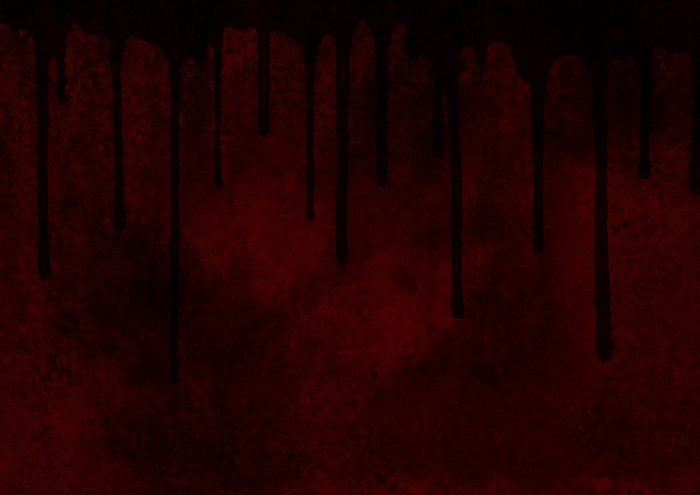 Illustration of old red wall in hell, fear, and creepy blood.