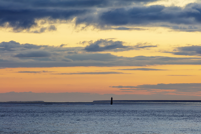 Kaigara Island Lighthouse and the Himai Islands seen from Cape Nosabu, Hokkaido