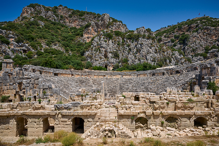 Roemisches Theater in Myra Ancient City.    Roman theatre  in Myra  Roman theater in Myra Ancient City, Demre, Turkey , by Juergen Ritterbach F1online