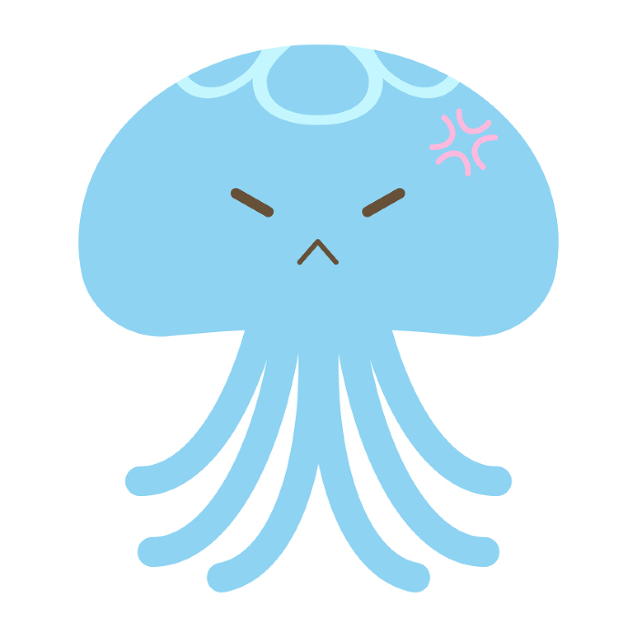 Loose jellyfish, angry.