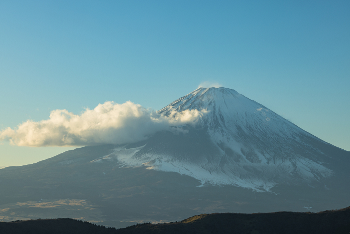 Fuji seen from Owakudani in Hakone-cho, Ashigarashita-gun, Kanagawa Prefecture, Japan