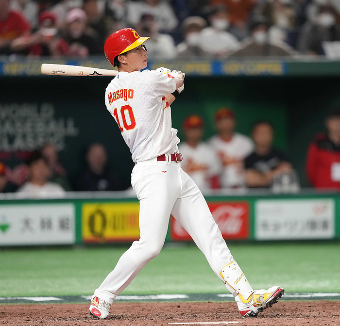2023 WBC 1st round Yusuke Masago strikes out swinging with one out for China in the bottom of the 6th inning of the WBC First Round, Group B, China vs. the Czech Republic.