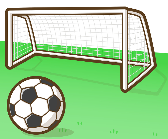 Soccer ball and soccer goal