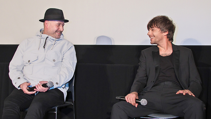  All of Those Voices  Japan premiere Singer Louis Tomlinson R  and Director Charlie Lightening attend the Japan premiere for  All of Those Voices  in Tokyo, Japan on March 13, 2023.