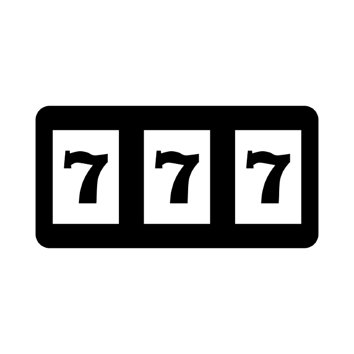 777 slot silhouette icon. Vector.