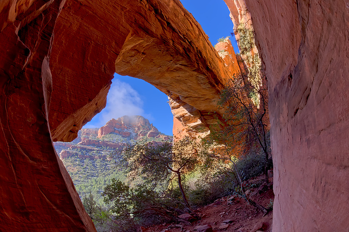 The natural arch of Fay Canyon in Sedona Arizona. The natural arch of Fay Canyon in Sedona, Arizona, United States of America, North America, by Steven Love
