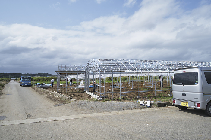 February 2023 Okinawa Work to install agricultural greenhouses February 2023 Itoman City, Okinawa