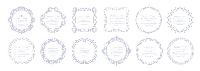 Summer inspired wedding frames. Wedding cards, beautiful design decoration.