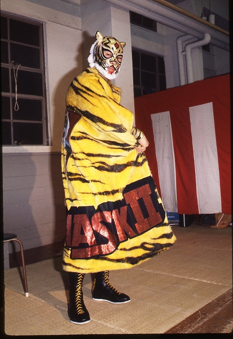 The First Tiger Mask 1981 New Japan Pro Wrestling Original Tiger Mask, 1981   Pro Wrestling : Original Tiger Mask   Satoru Sayama during the New Japan Pro Wrestling event at Kuramae  Photo by Moritsuna Kimura AFLO 