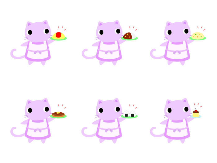 Cat in the Kitchen Icon Set 2
