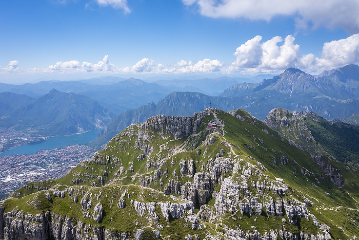 Italy Aerial view of the top of Monte Resegone. Lecco, Lombardy, Italy, Europe.. Photo by: Mirko Costantini