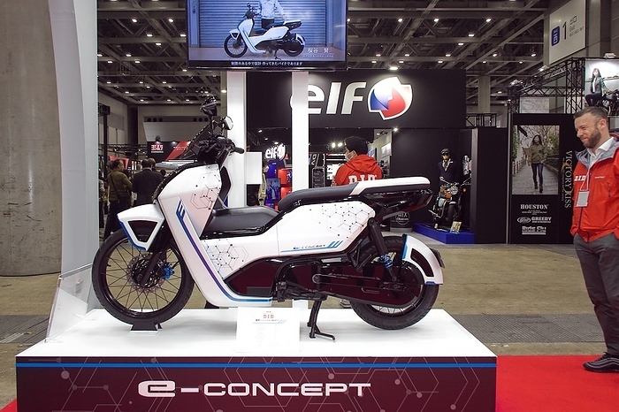  Tokyo Motorcycle Show 50th Anniversary 2023 03 24,Tokyo, E Concept Scooter at the Tokyo Motorcycle Show 50th Anniversary. The Show is held at Tokyo Big Sight from 3 24 26.  Photo by Michael Steinebach AFLO 