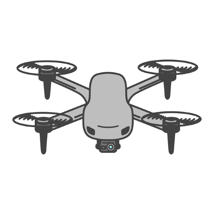 Small hobie drone with aerial camera, arm, takeoff and flight conditions