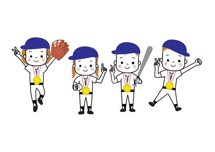 Children happy to receive gold medals Baseball