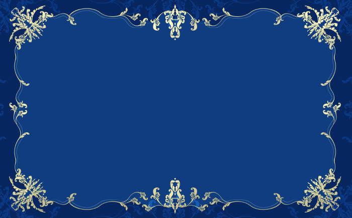 Classical, delicate and luxurious arabesque frame velvet blue background illustration with different colors, differentiation.