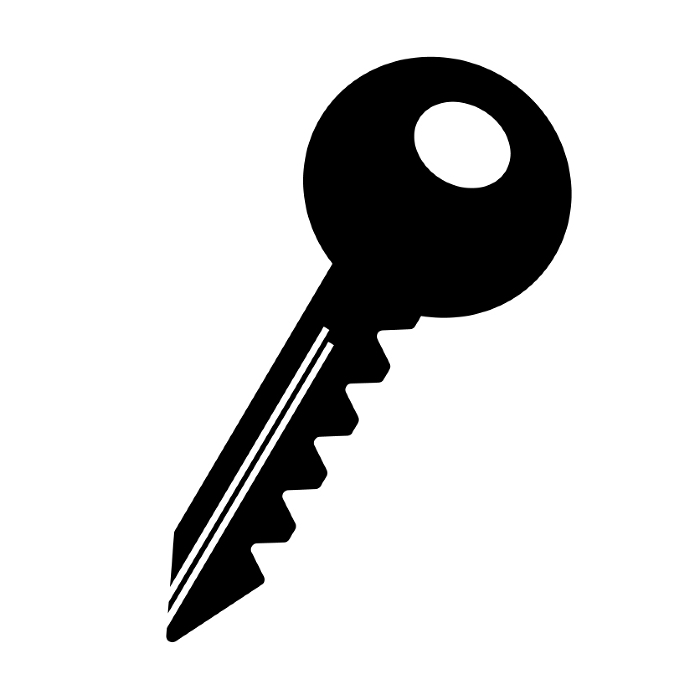 Icon for front door key. Residential key. Vector.
