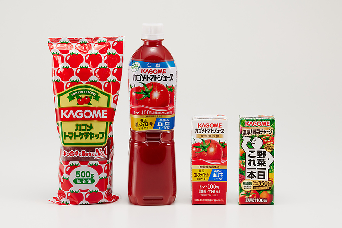 The prices food and drink for dailylife have risen KAGOME tomato ketchup, KAGOME 100  Pure Tomato Juice and  Vegetable Mixed Juice for one day by Kagome Co., Ltd. are seen in Tokyo, Japan on February 16, 2023. At a time when these price are rising.  Photo by Shingo Tosha AFLO 