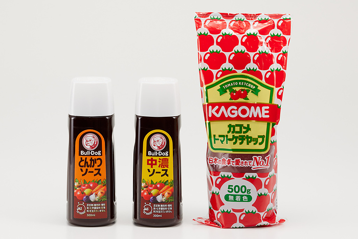 Over 5,000 food price hikes in February, second largest number on record BULL DOG Vegetable   Fruit Sauce   Tonkatsu Sauce  ,  Semi Sweet  by Bull Dog Sauce Co., Ltd. and KAGOME Tomato Ketchup  by Kagome Co., Ltd. are seen in Tokyo, Japan on February 16, 2023. At a time when these price are rising.  Photo by Shingo Tosha AFLO  