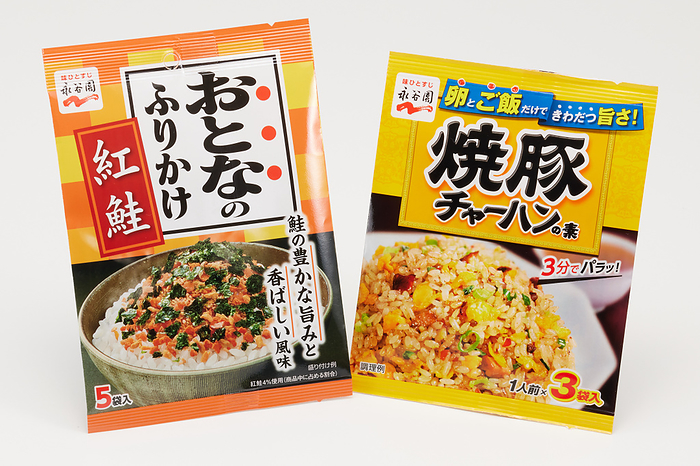 Over 5,000 food price hikes in February, second largest number on record Otona no Furikake Benizake is seasoned salmon flakes and Fried Rice Mix by Nagatanien Co., Ltd. are seen in Tokyo, Japan on February 16, 2023. At a time when these price are rising.  Photo by Shingo Tosha AFLO  