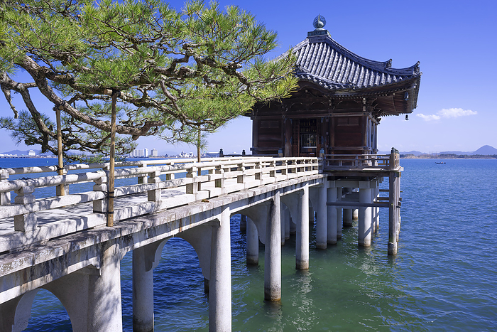 Mangetsuji Floating Hall Otsu City, Shiga Prefecture Japan Heritage   Lake Biwa and its waterside scenery  Water Heritage of Prayer and Life 
