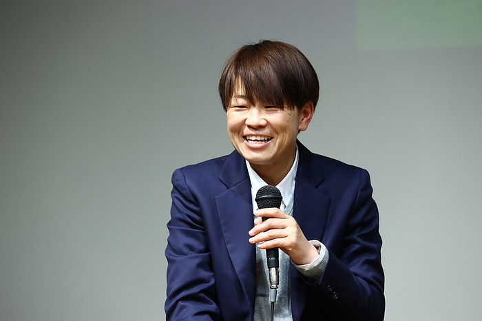 The Japan Football Museum closing event Aya Miyama attends an event at Japan Football Museum in Tokyo, Japan, February 26, 2023. The Japan Football Museum temporarily closed its doors on Sunday.  Photo by JFA AFLO 