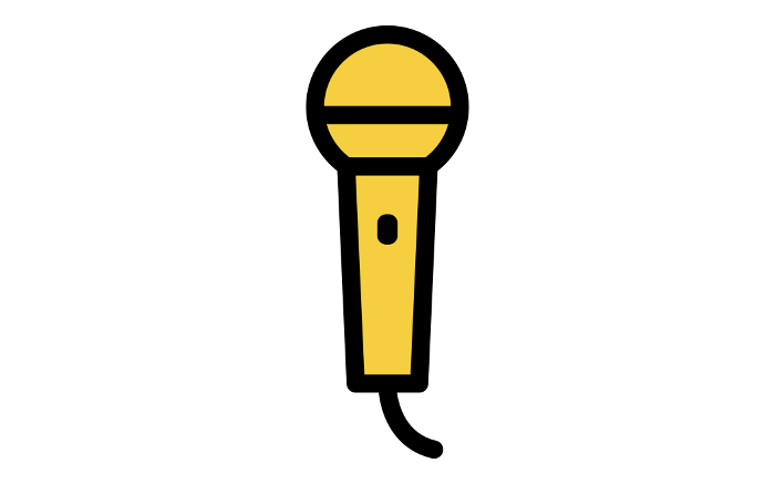 Music, simple microphone icon (singing/vocal)