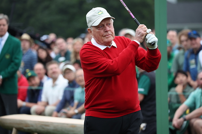2023 Masters Day 1 Honorary starter Jack Nicklaus during the day 1 of the 2023 Masters golf tournament at the Augusta National Golf Club in Augusta, Georgia, United States, on April 6, 2023.  Photo by Koji Aoki AFLO SPORT  