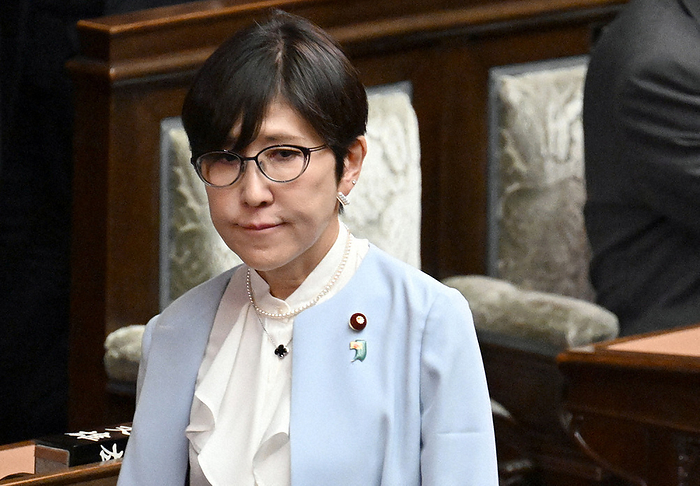 plenary session of the lower house Tomomi Inada, a member of the Liberal Democratic Party of Japan  LDP , arrives at a plenary session of the House of Representatives in the Diet on April 6, 2023 at 0:56 p.m. Photo by Mikiharu Takeuchi