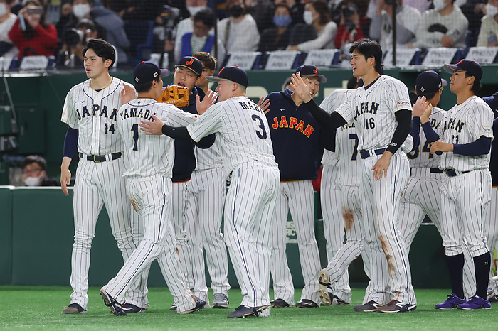 2023 WBC 1st round Japan team group  JPN  MARCH 11, 2023   Baseball :. 2023 World Baseball Classic First Round Pool B Game between Czech Republic   Japan at Tokyo Dome in Tokyo, Japan.  Photo by CTK Photo AFLO 