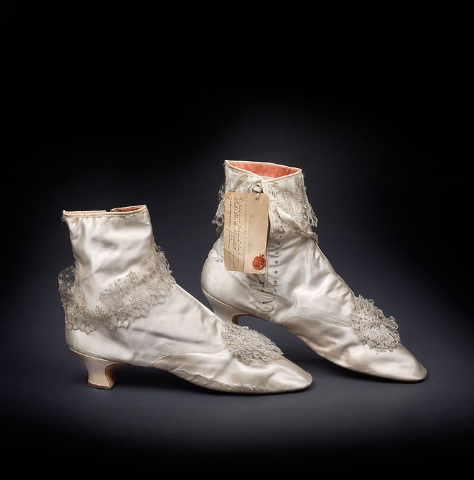Ankle boots of Empress Elisabeth of Austria, c. 1880. Ankle boots of Empress Elisabeth of Austria, c. 1880. Private Collection.