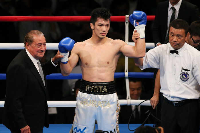Ryota Murata Pro debut Ryota Murata  JPN , August 25, 2013   Boxing : London Olympic gold medalist Ryota Murata of Japan poses after kock out against Akio Shibata of Japan Ryota Murata won by TKO after 2nd rounds.  Photo by AFLO SPORT   1090 .