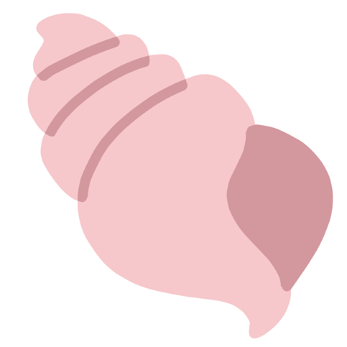 Color illustration without main line of simple pink seashells