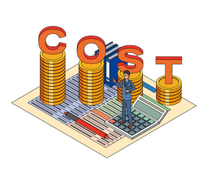 Illustration of a cost-conscious businessman