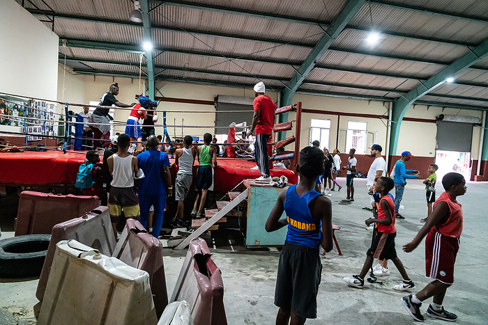 Young boxers in training, Boxing Academy Trejo, Havana, Cuba Young boxers in training, Boxing Academy Trejo, Havana, Cuba, West Indies, Caribbean, Central America, by James Strachan