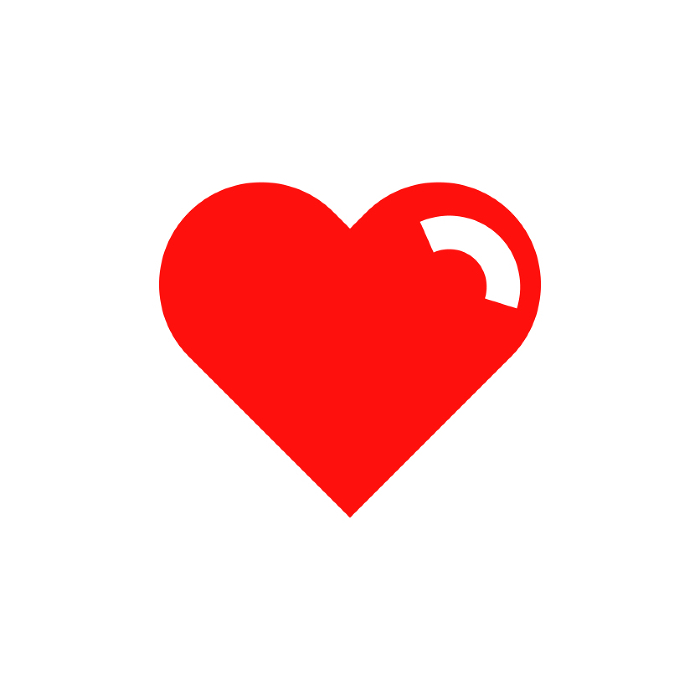 Flat design heart icon. Love and feelings. Vector.